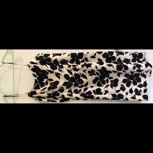 Anne Taylor white and black floral dress